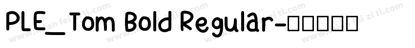 PLE_Tom Bold Regular字体转换
